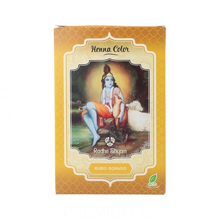 Radhe Shyam Henna En Pols Rossa Daurada 100G