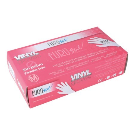 CAJA 100 GUANTES VINILO SIN POLVO : Talla - M
