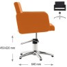 SILLON VENUS : Color - Naranja