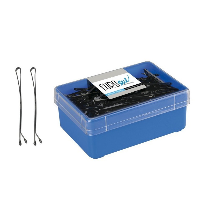 CAJA 150 CLIPS EUROSTIL 70 MM : Color - Negro