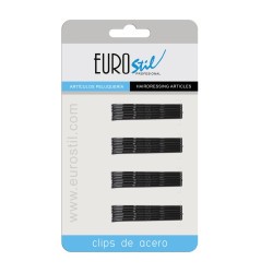 CARTON 24 CLIPS OND. 50 MM : Color - Negro