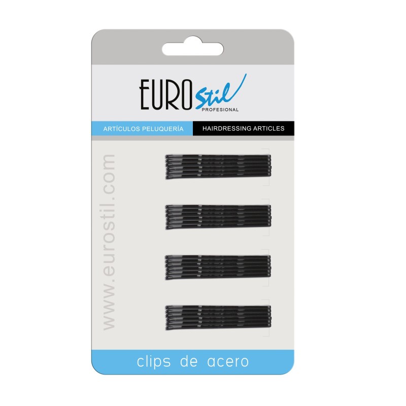 CARTON 24 CLIPS OND. 50 MM : Color - Negro
