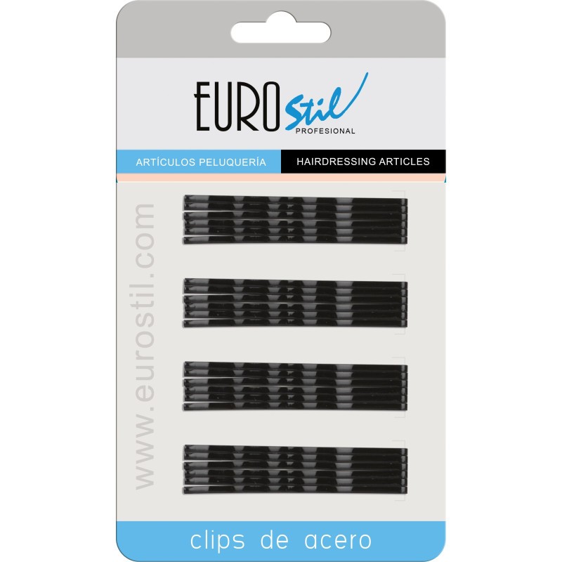 CARTON 24 CLIPS OND. 70 MM : Color - Negro