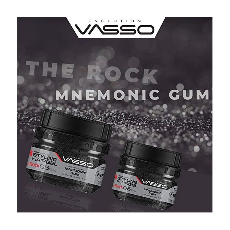 VASSO MNEMONIC STYLING GUM THE ROCK MOLDEADOR: Volume - 500 ml