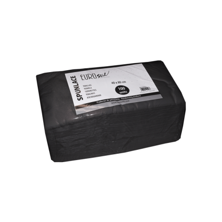 100 Handtücher 40x80 Spunlace Schwarz