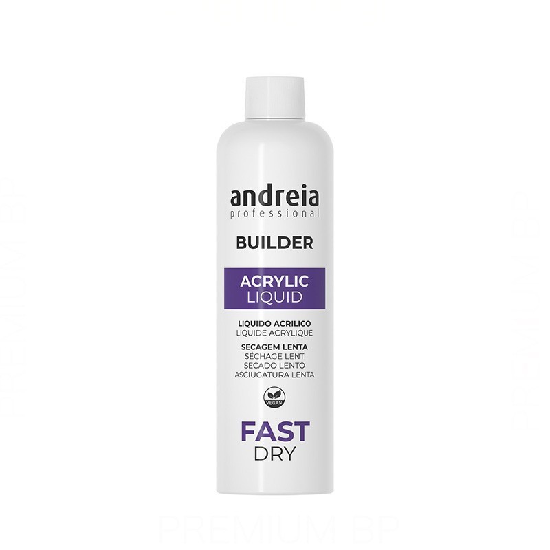 Andreia Professional Builder Acrylic Liquid Fast Dry Liquido Acrílico Secado Rapido 250 ml
