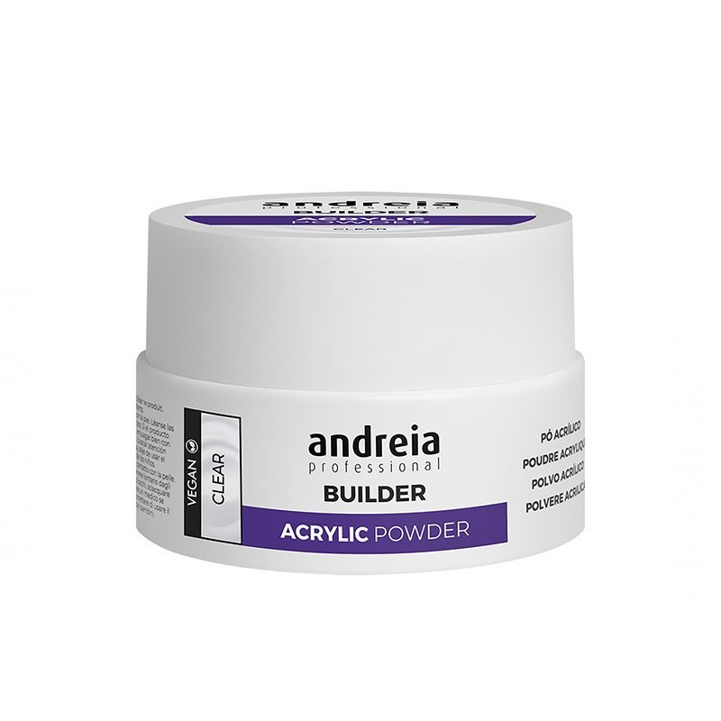 Andreia Professional Builder Acrylic Powder Polvos Acrílicos Clear 20 g