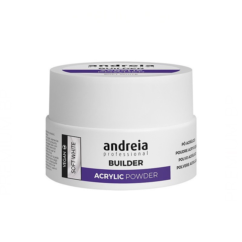 Andreia Professional Builder Acrylic Powder Polvos Acrílicos Soft White 20 g