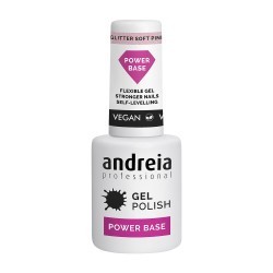 Andreia Professional Gel Polish Power Base Glitter Soft Pink 10 5 ml