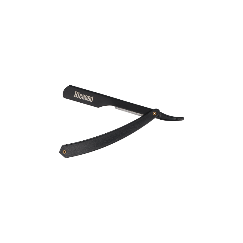 NAVAJA DE CARRIL MANGO PLASTICO NEGRO BLESSED