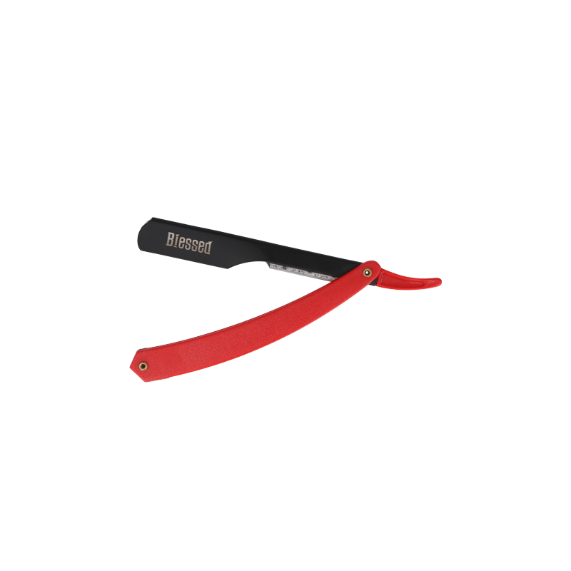COUTEAU RAIL À MANCHE EN PLASTIQUE ROUGE BÉNI