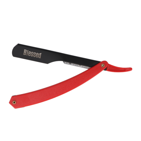 COUTEAU RAIL À MANCHE EN PLASTIQUE ROUGE BÉNI