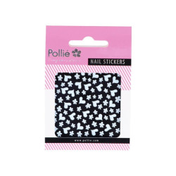 AUTOCOLLANTS NAIL ART 3D COEURS BLANCS