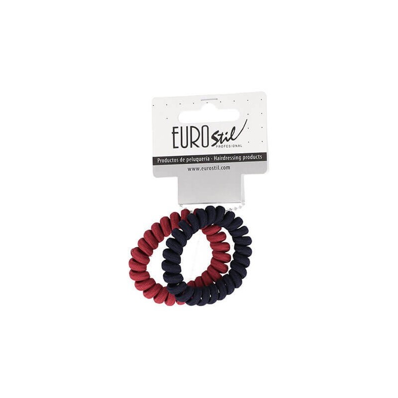 PACK 2 CAOUTCHOUCS SPIRAUX DOUBLÉS BLEU ET ROUGE