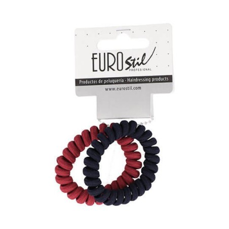 CONFEZIONE DA 2 GOMME A SPIRALE BLU E ROSSE