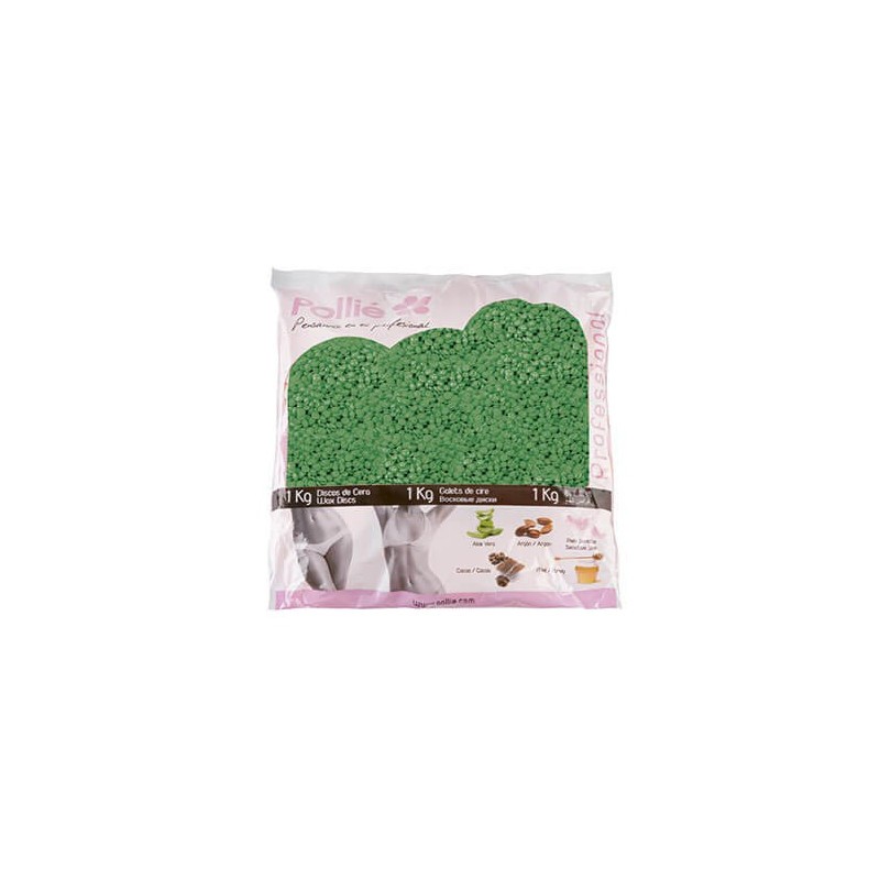 BOLSA 1KG PERLAS CERA VERDE ALOE VERA