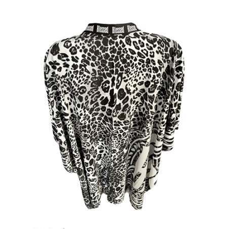 CAPA DE COLAR DE NEOPRENE LEOPARDO PRETO