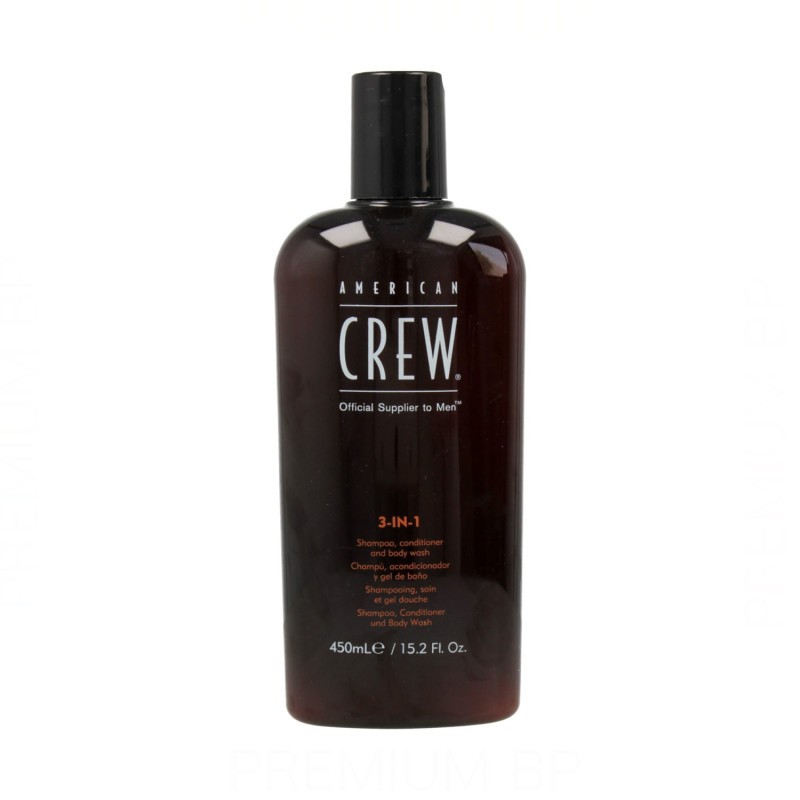 American Crew Classic 3-in-1 Champú Acondicionador y Gel de Baño 450 ml