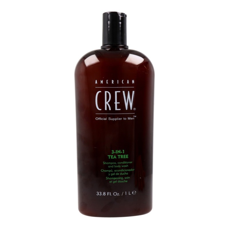 American Crew 3 In 1 Tea Tree Xampú Condicionador And Body Wash 1000 ml