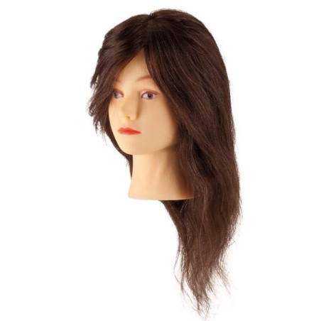 Maniquí Steinhart 100% Pelo Humano Castaño 45 cm