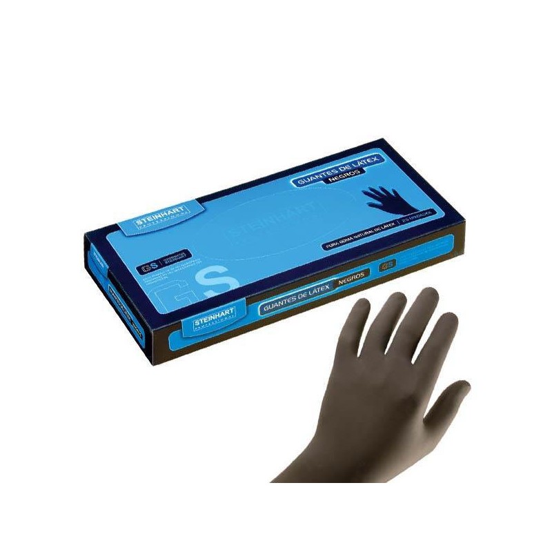 Gants en Latex Noirs, Taille Moyenne (25 unités)