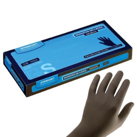 Gants en Latex Noirs, Taille Grande (25 unités)