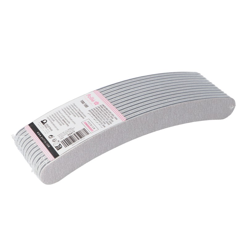 Pack de 12 limes moussées zebra courbées 100/180