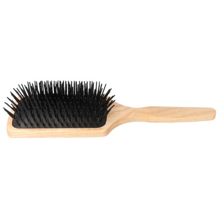 Brosse à soufflet rectangulaire à poils en plastique bois clair