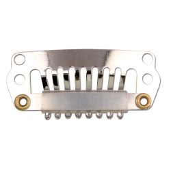 Sac 4 clips 2,8 cm.tissage argent Eurostil - 1