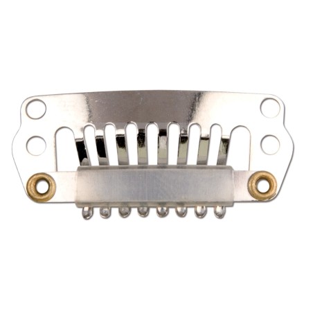Sac 4 clips 2,8 cm.tissage argent