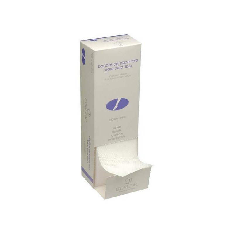 Tiras de Papel D'ORLEAC para Cera Tibia 100 unidades