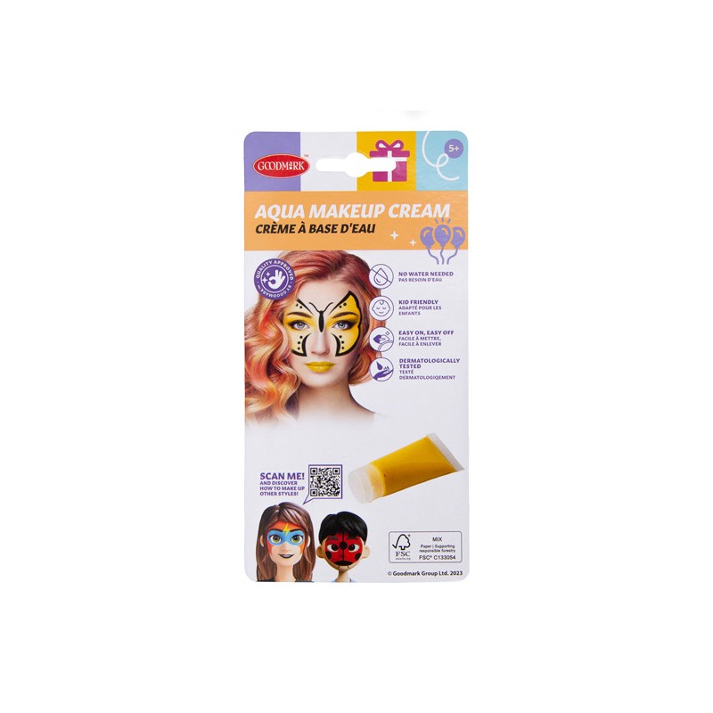 Tubo de Maquiagem à Base de Água Amarelo 20 ml