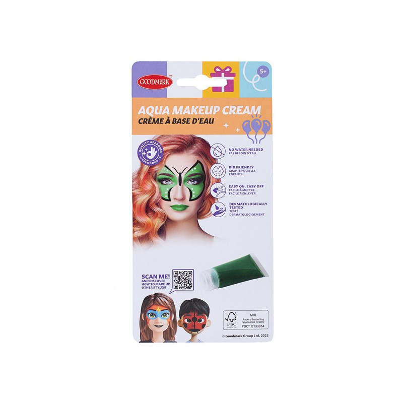 Maquilhagem à Base de Água em Tubo 20 ml - Verde