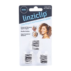 Pinça Linziclip Mini Tigre Branco e Preto (3 unidades) Linziclip - 1