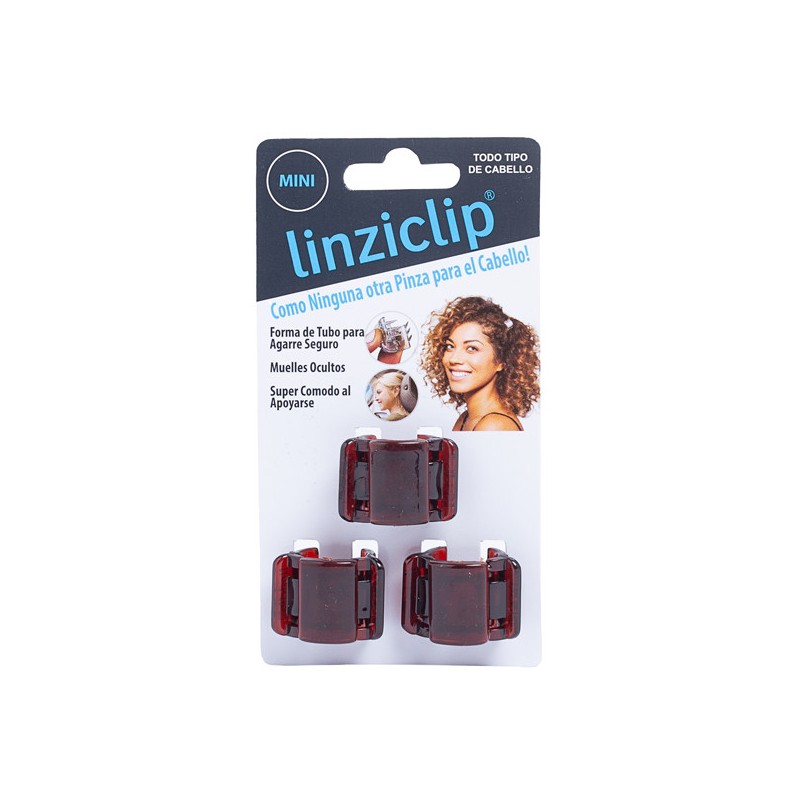 PINCE LINZICLIP MINI MARRON BRILLANT (3 unités) Linziclip - 1