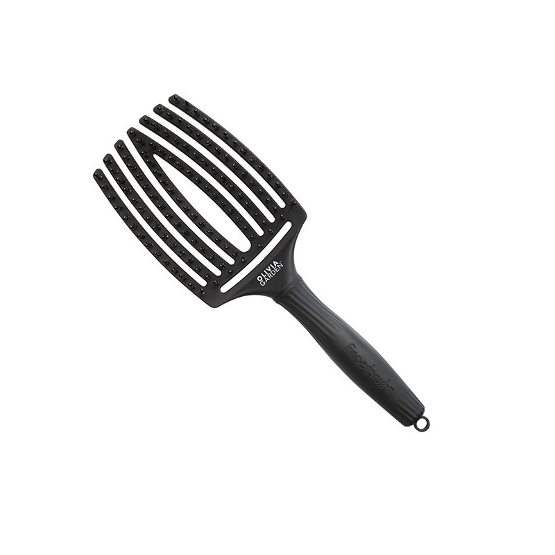 Fingerbrush Olivia Garden Negro L Jabalí-Nailon Olivia Garden - 1