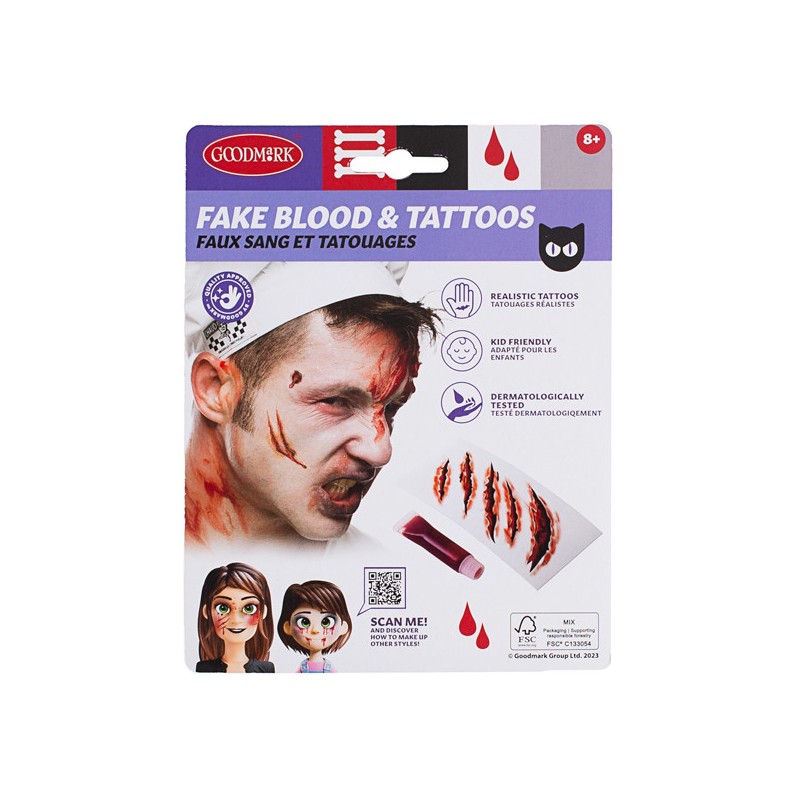 Kit Tattoo Wunden Kunstblut Goodmark - 1