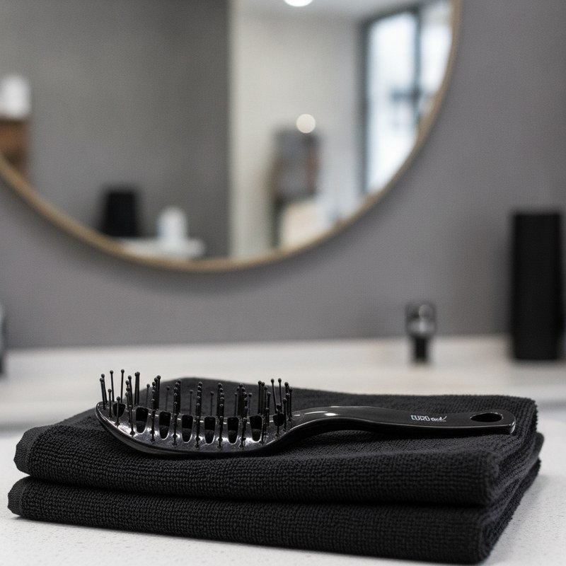 Escova Vent Curva Preta Barber Line - 2