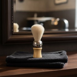 Pincel profissional cerdas médias branco Barber Line - 2