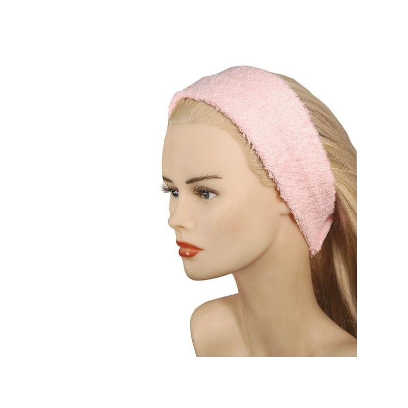 Turbante Rizo Cierre Velcro Rosa Algodón Mix - 1