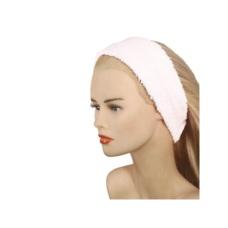 Turbante Rizo Cierre Velcro Blanco Algodón Mix - 1