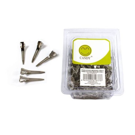 Haarklammer Stahl 2411 Candy Mittel (Box 100) Mix - 1