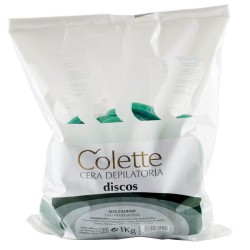 Cire Colette en disques, verte - b/1 kg. Mix - 1