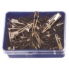 Pinza per Capelli in Acciaio 7001 Media (Scatola 100 pz.) Mix - 1