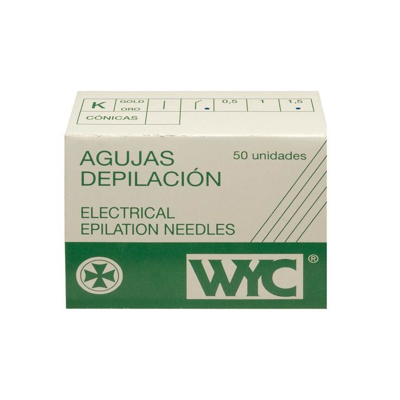 Depiliernadel Schräg WYC K4 1,5 Box 50 St. in Blister 2St. Mix - 1