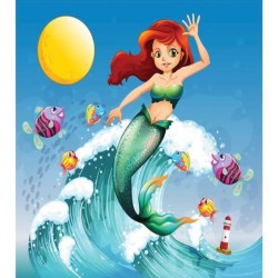 Peinador Infantil Sirena (80x105) Mix - 1