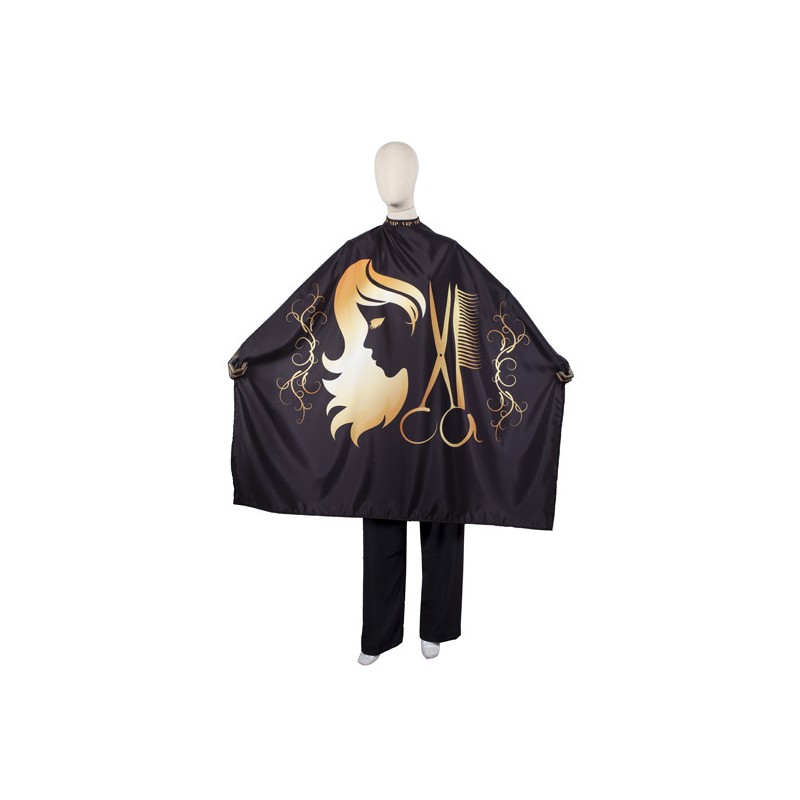 Peinador Negro Cuello Neopreno Tijera Peine Mix - 1