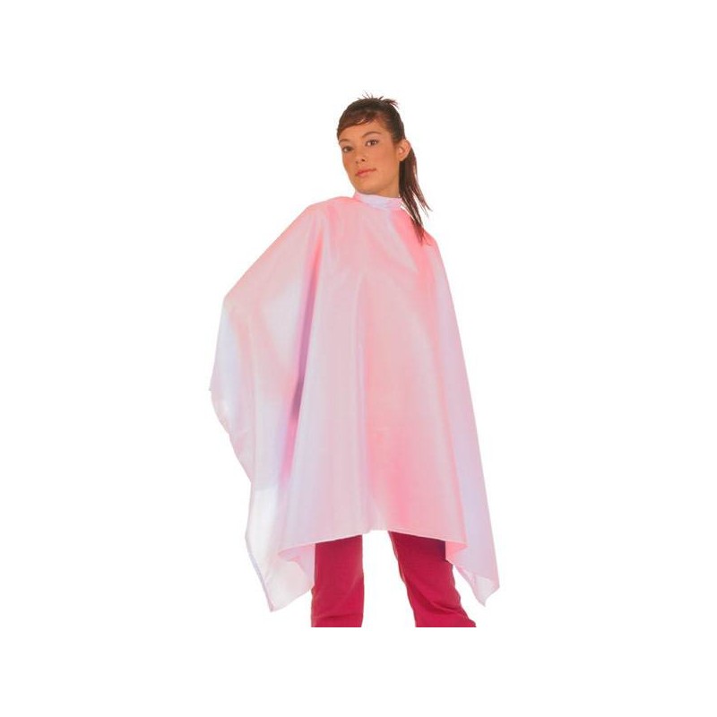 Peinador Nylon Rectangular con Mangas Rosa Mix - 1
