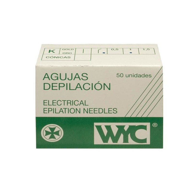 Abwinkelbare Depilationsnadel WYC K3 1 C/50 U. in B/2U. Mix - 1