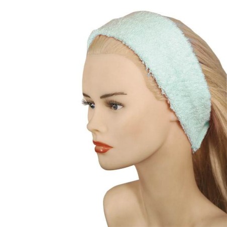 Turbante Rizo Cierre Velcro Azul Algodón Mix - 1